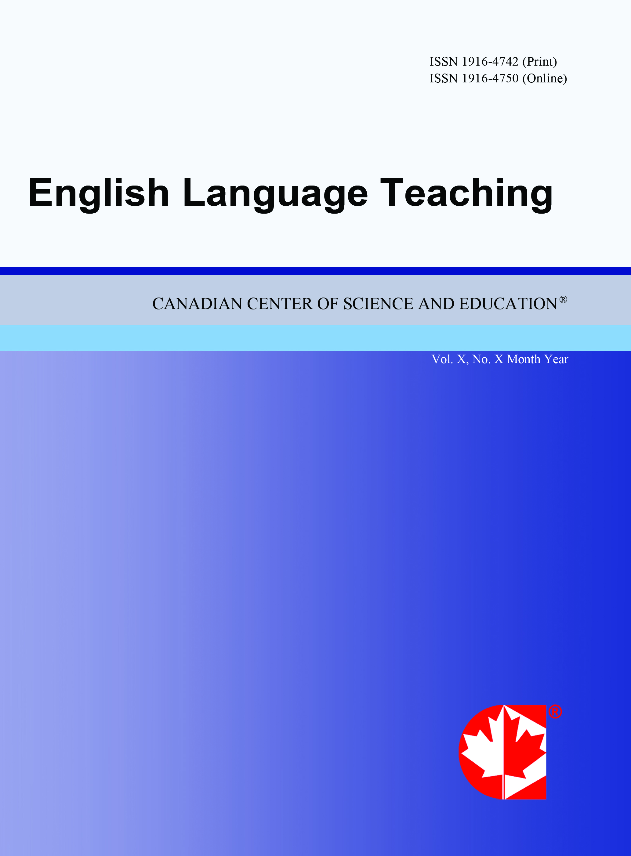 Archives | English Language Teaching | CCSE